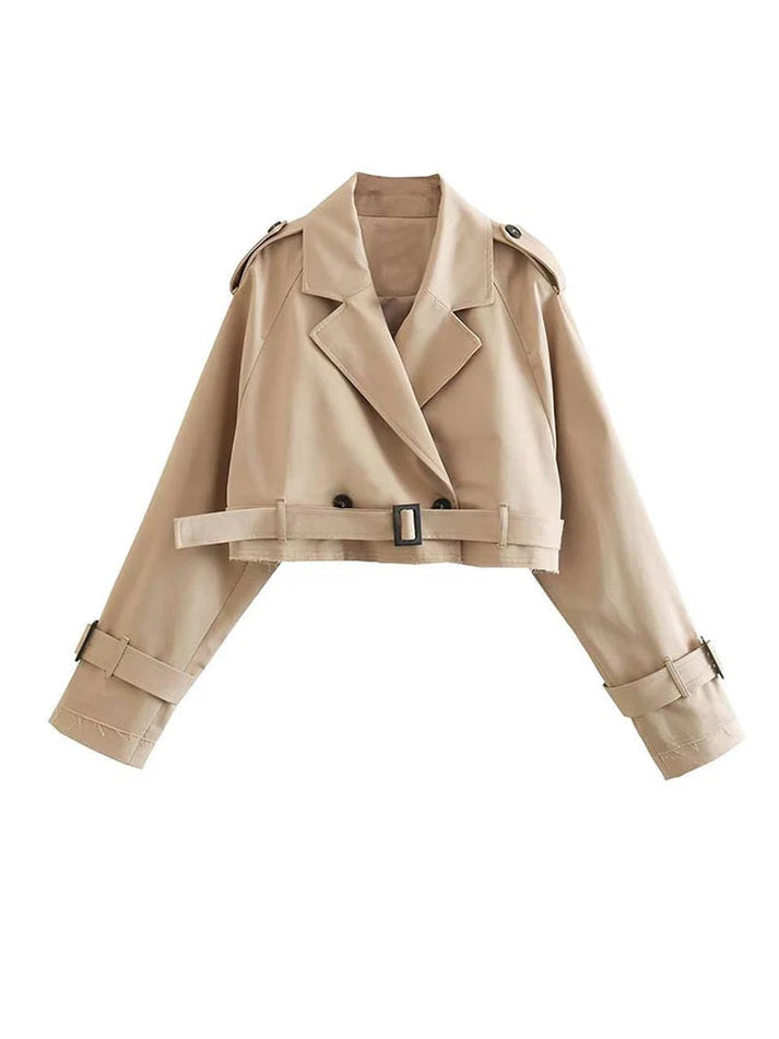 Stijlvolle Cropped Trenchcoat | Wynter Jas