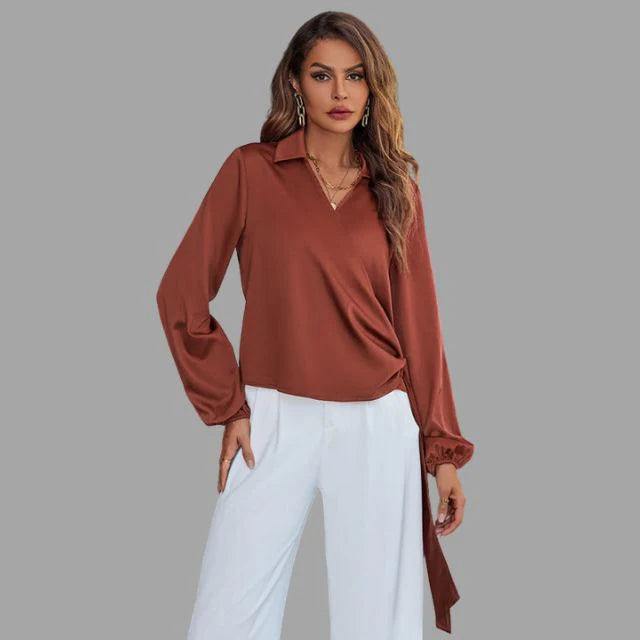Tijdloze Blouse met V-hals | Ashma Blouse
