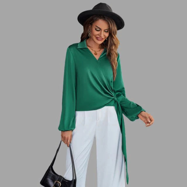 Tijdloze Blouse met V-hals | Ashma Blouse