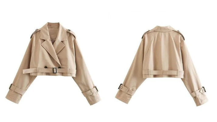 Stijlvolle Cropped Trenchcoat | Wynter Jas