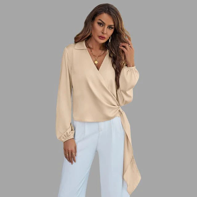 Tijdloze Blouse met V-hals | Ashma Blouse