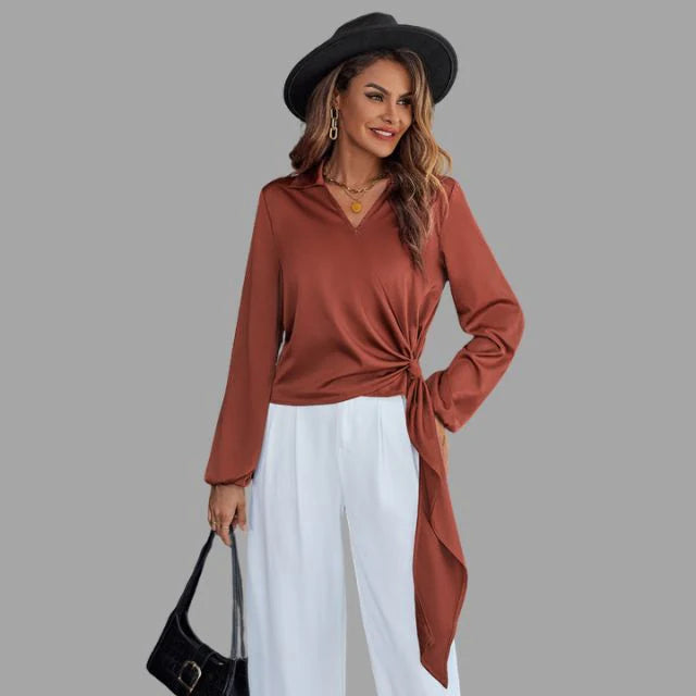 Tijdloze Blouse met V-hals | Ashma Blouse