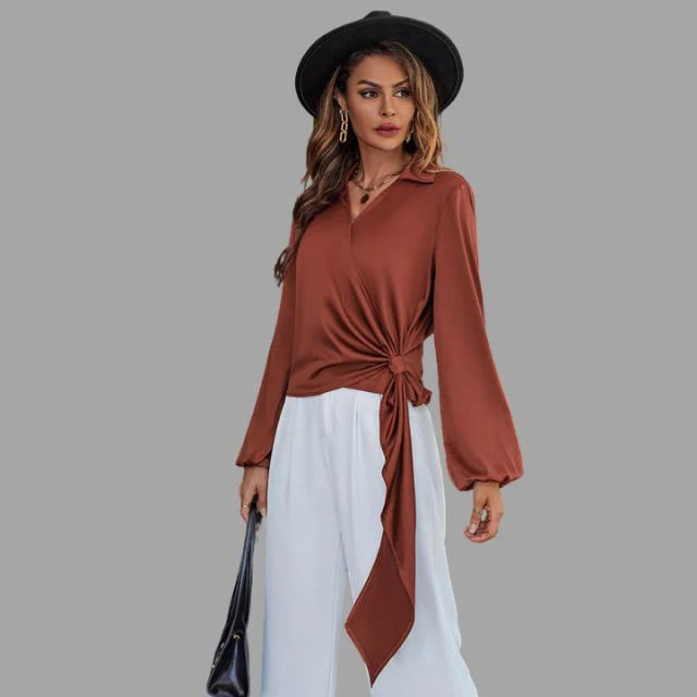 Tijdloze Blouse met V-hals | Ashma Blouse