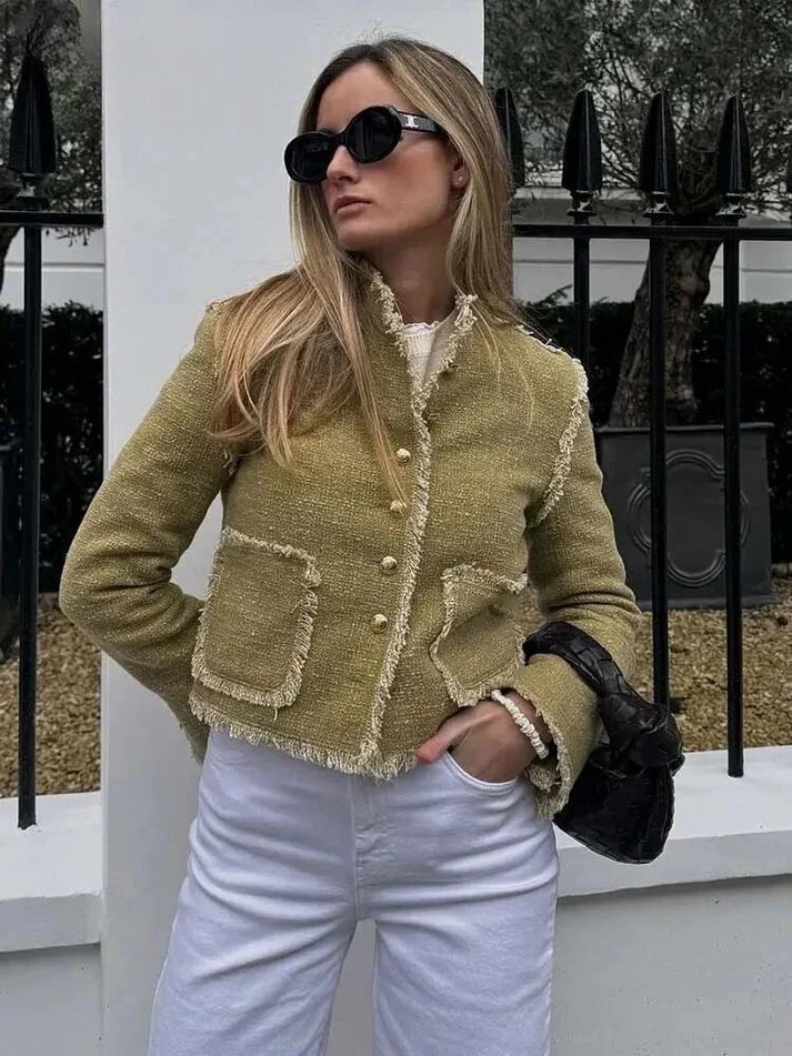 Vintage Lange Mouw Jas | Warda Jas