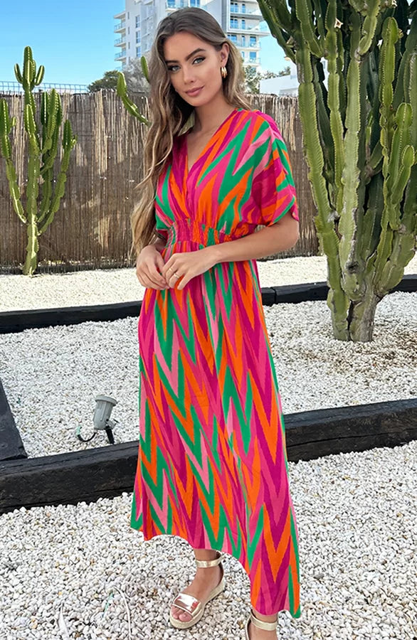 Kleurrijke Maxi Jurk | Jolien