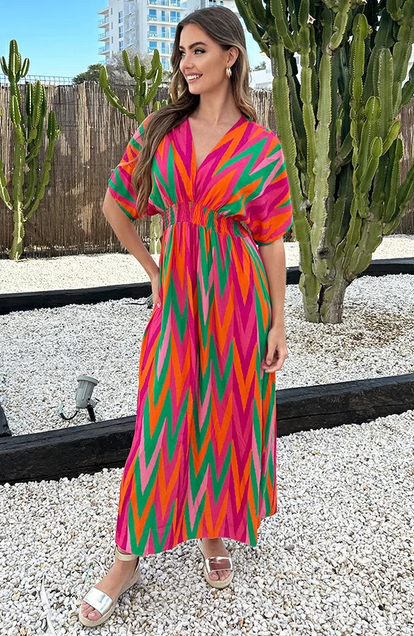 Kleurrijke Maxi Jurk | Jolien