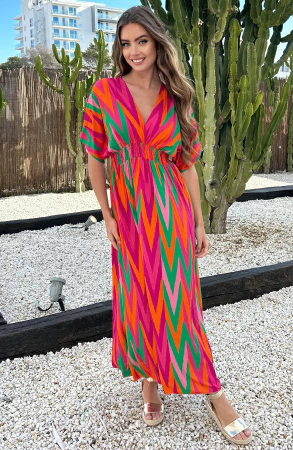 Kleurrijke Maxi Jurk | Jolien