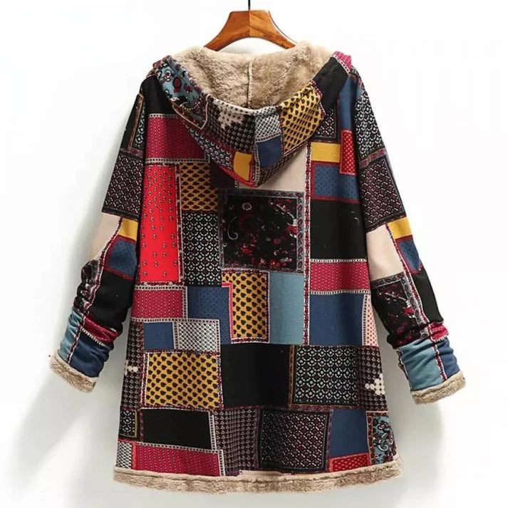 Casual Gedrukte Winterjas | Adalie Mantel