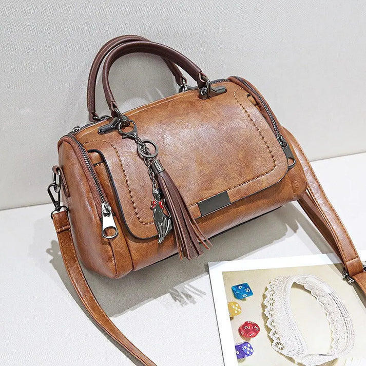 Leren Handtas met Schouderband | veerle Tas