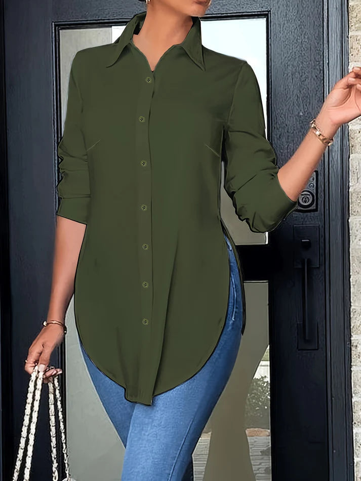 Gespleten Knoopjes Shirt | Wendaya Blouse