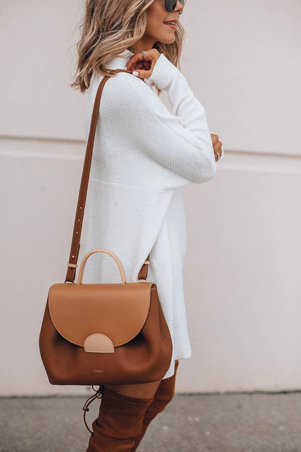 Casual Sweaterjurk met Hoge Hals | Walja Jurk