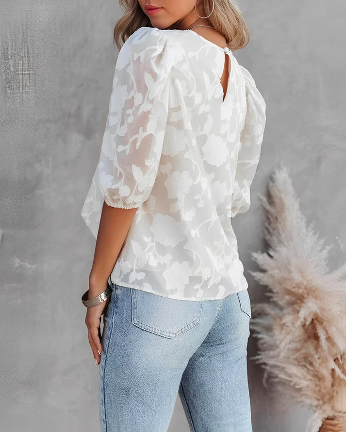 Casual Bloes met Pofmouwen | Qemina Bloes