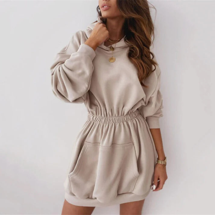 Hoodie Mini Jurk | Kriza Trui