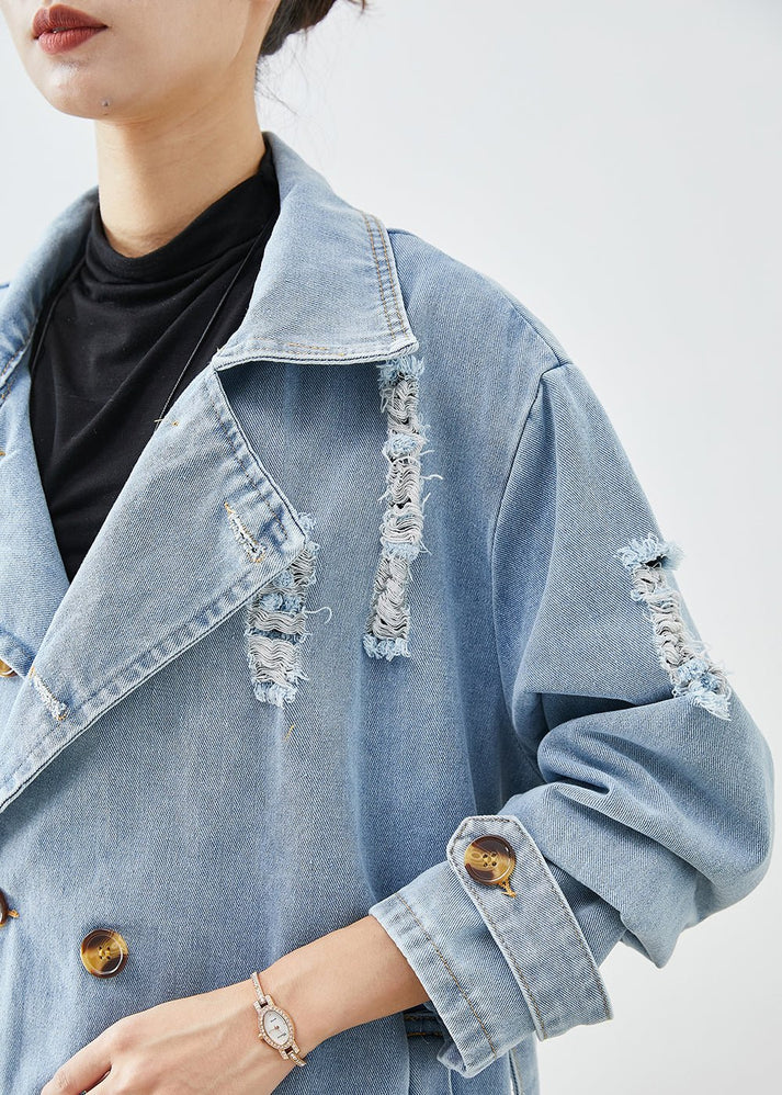 Retro Denim Trenchcoat | Gillian Jas