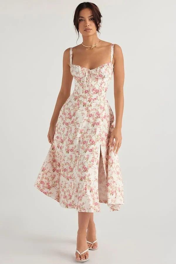 Print Bustier jurk | Francheska Jurk