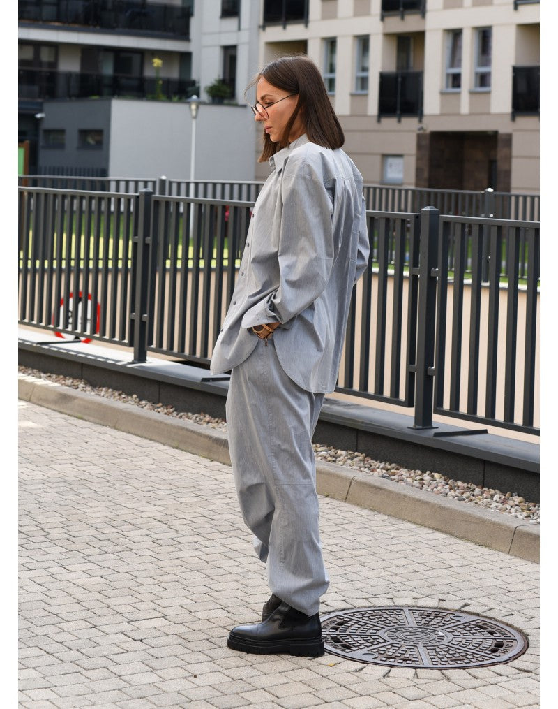 Luxe Lichtgrijze Blouse | Mamblay