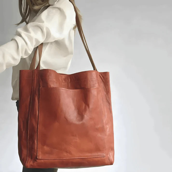 Leren Tote Bag met Grote Capaciteit | Marietta Tas