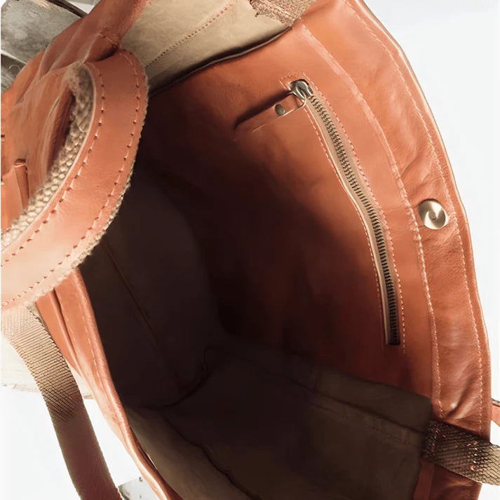 Leren Tote Bag met Grote Capaciteit | Marietta Tas
