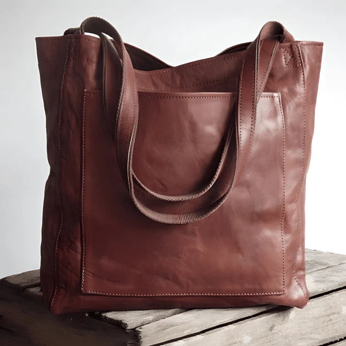 Leren Tote Bag met Grote Capaciteit | Marietta Tas