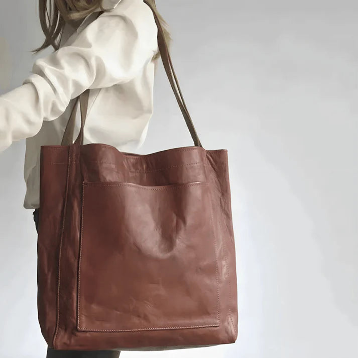 Leren Tote Bag met Grote Capaciteit | Marietta Tas