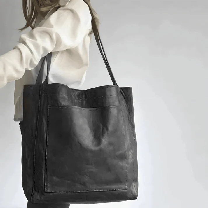 Leren Tote Bag met Grote Capaciteit | Marietta Tas