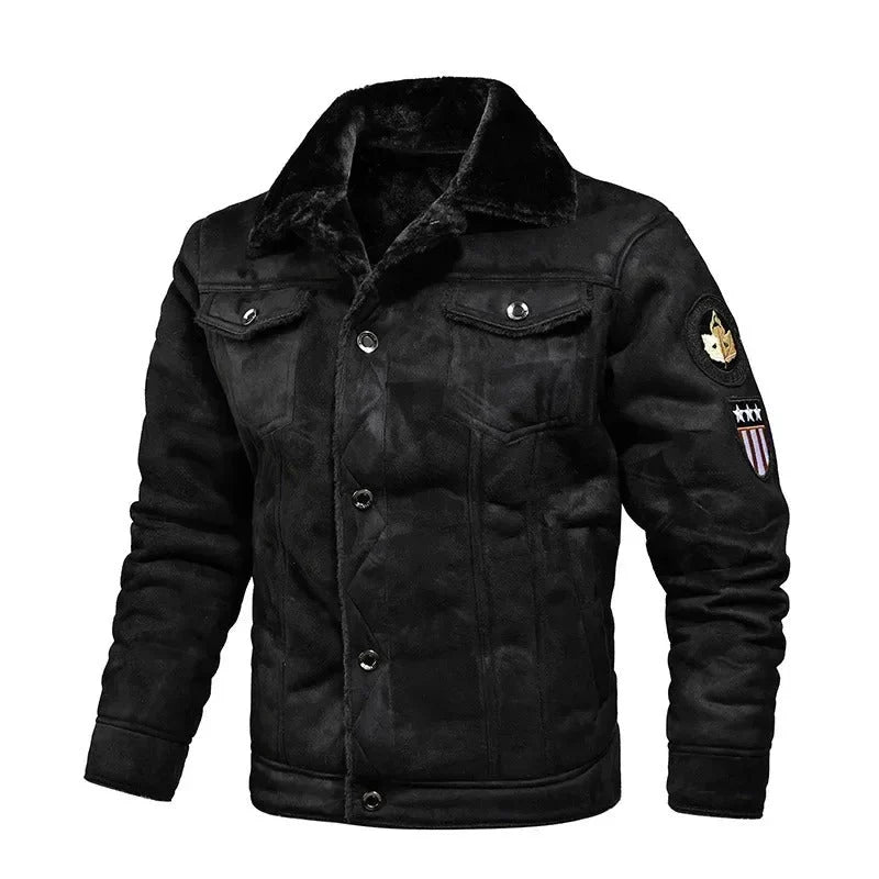 Fleece Leren Jas | Jeric Jas
