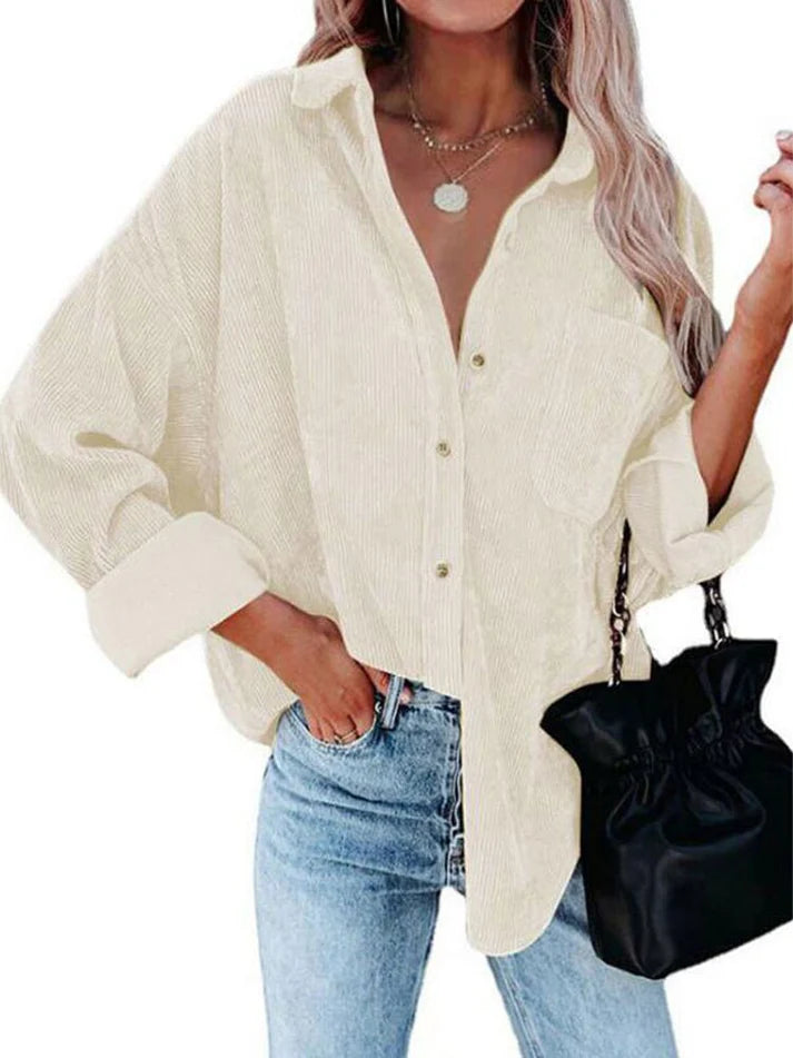 Rib Fluwelen Blouse | Tesma Blouse