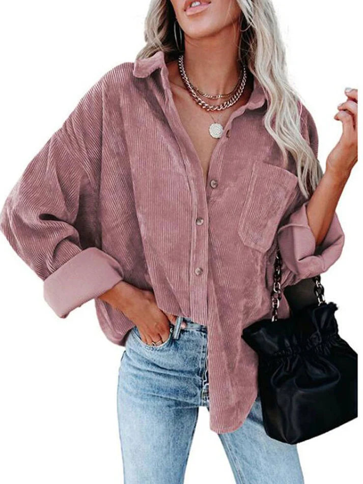 Rib Fluwelen Blouse | Tesma Blouse