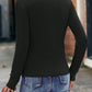 Lange Mouwen Wikkelblouse met V-hals | Oniara Bloes