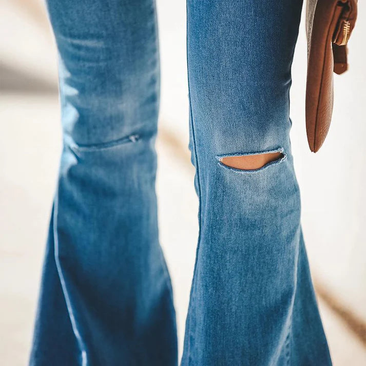 Flared Jeans met Hoge Taille | Ussa Jeans