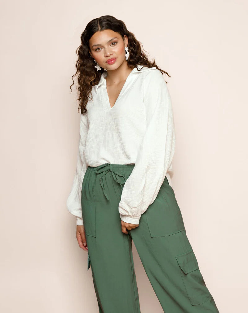Blouse met V-Hals Ontwerp | Stella