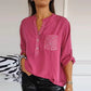 V-hals Blouse met Glitter en Zakje | Odessa Blouse