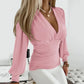 Lange Mouw V-Hals Top | Udine Top