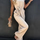 Elegante Jumpsuit met Ruches | Peach