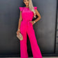 Elegante Jumpsuit met Ruches | Peach