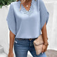 V-hals Blouse met Kant | Verda Blouse