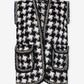 Gilet met Pied de Poule Print