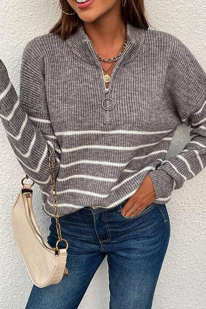 Elegante Trui met Halve Rits | Ulla Trui