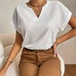 Eenvoudige Korte Mouwen Blouse | Venny Blouse