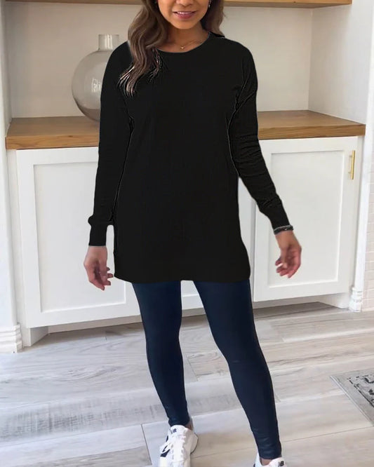 Effen Comfortabel Sweatshirt | Janica Shirt
