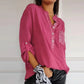 V-hals Blouse met Glitter en Zakje | Odessa Blouse