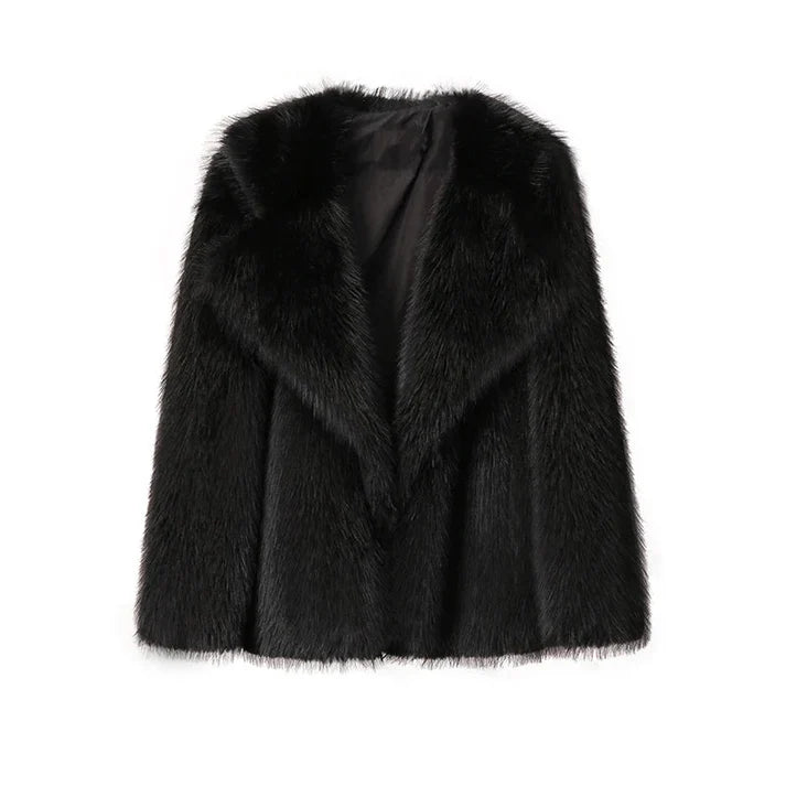 Oversized Faux Fur Mantel | Vaninia Mantel