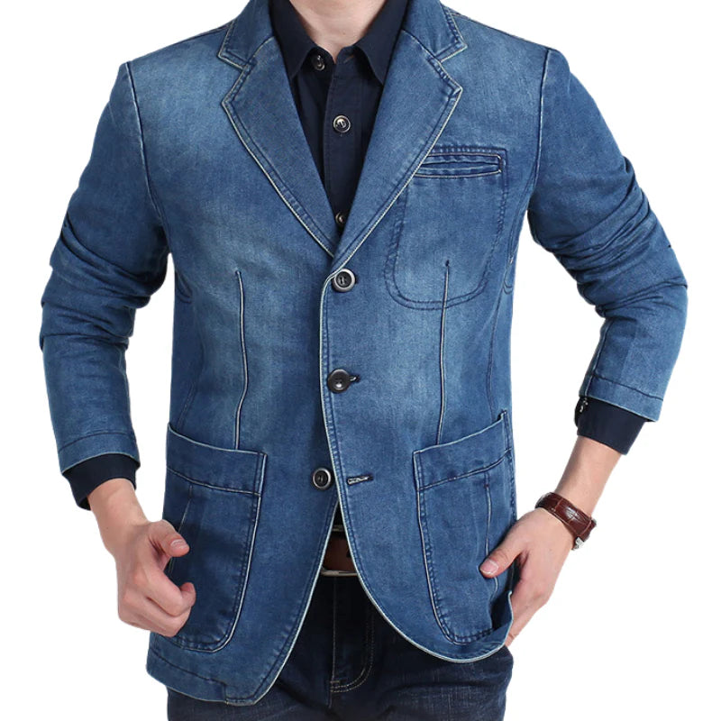 Heren Denim Blazerjasje | Michiel jas