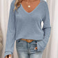 Vrouwen Wafel Lange Mouw Top | Wiliannne Top