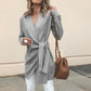 Lange Mouw Wrap-Up Vest met Riem | Angie Vest