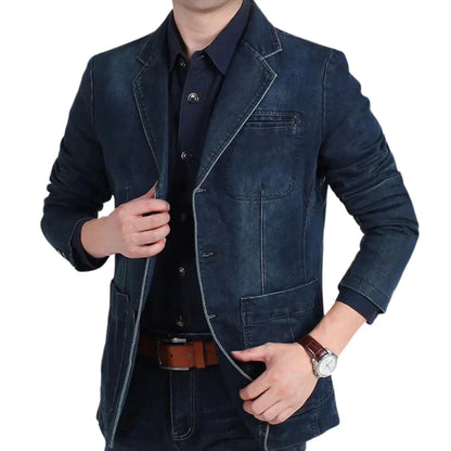 Heren Denim Blazerjasje | Michiel jas