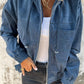 Casual Corduroy Capuchon Jas | Xariel Jas