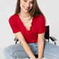 Top met V-hals en Knoopjes | Maria