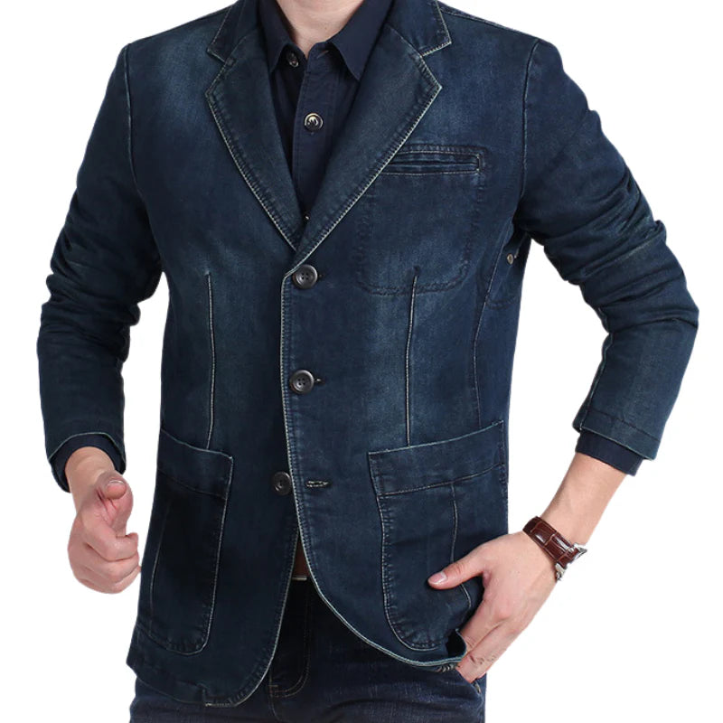 Heren Denim Blazerjasje | Michiel jas