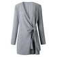 Lange Mouw Wrap-Up Vest met Riem | Angie Vest